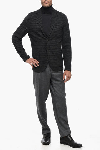 Blazer a 2 Bottoni in Motivo Pied De Poule