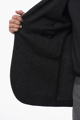Blazer a 2 Bottoni in Motivo Pied De Poule