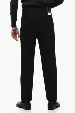 Double-Pleat Wool Blend Pants