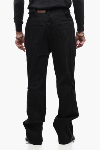 Single Pleat Cargo Pants with Belt Loops