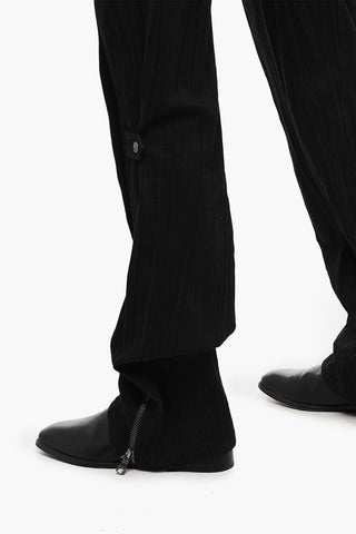 Single Pleat Cargo Pants with Belt Loops