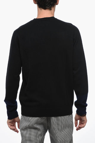 SHIRT Crew Neck Wool Sweater with Contrasting Sleeves