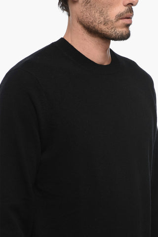 SHIRT Crew Neck Wool Sweater with Contrasting Sleeves