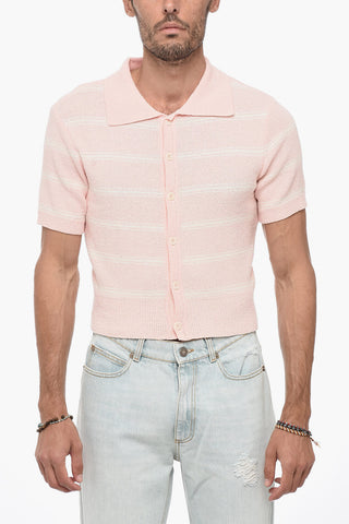 UNISEX Polo in Spugna con Fantasia a Righe 