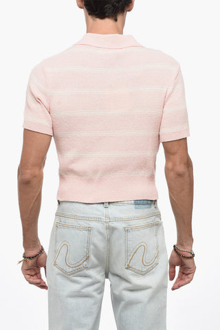 UNISEX Polo in Spugna con Fantasia a Righe 