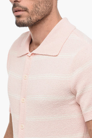 UNISEX Polo in Spugna con Fantasia a Righe 