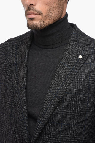 Virgin Wool and Silk Blazer with 3-Buttons