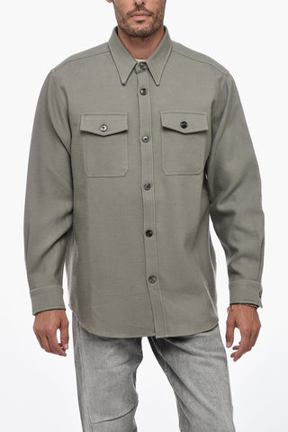 Virgin Wool Shirt With Breast Pockets