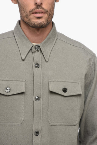 Virgin Wool Shirt With Breast Pockets