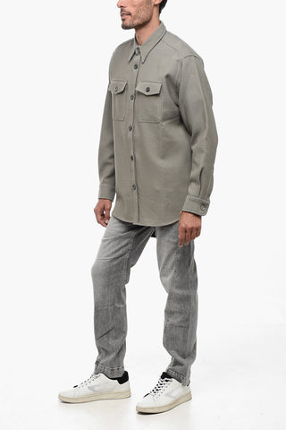 Virgin Wool Shirt With Breast Pockets