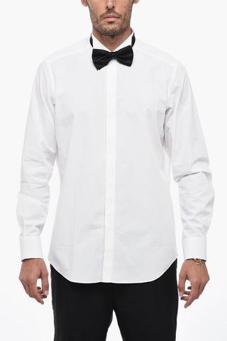 Camicia in Popelin Cotton con Collo Diplomatico