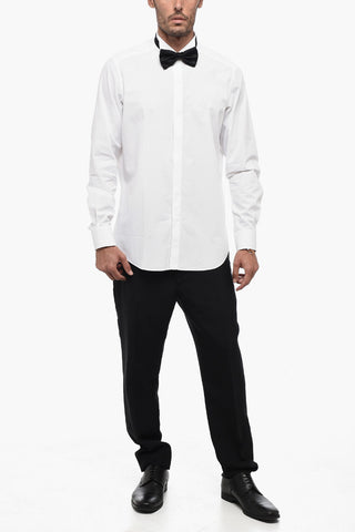 Camicia in Popelin Cotton con Collo Diplomatico