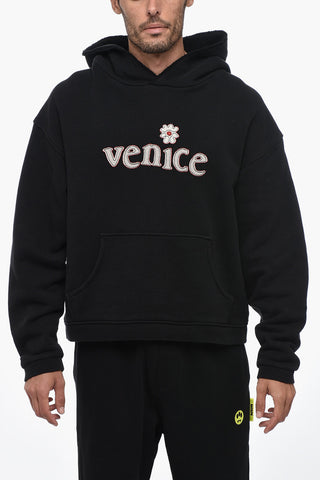 Cotton Hoodie with Embroidery
