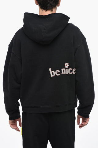Cotton Hoodie with Embroidery