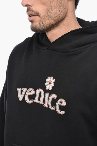 Cotton Hoodie with Embroidery