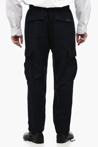Wool Blend Cargo Pants with Industrial Belt