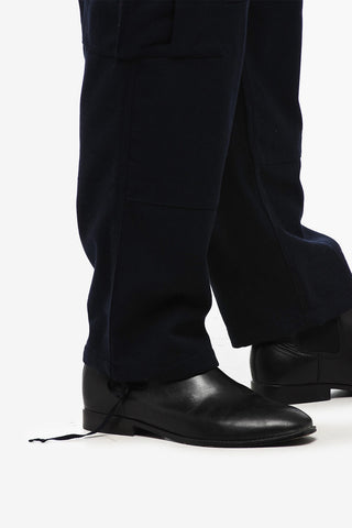 Wool Blend Cargo Pants with Industrial Belt