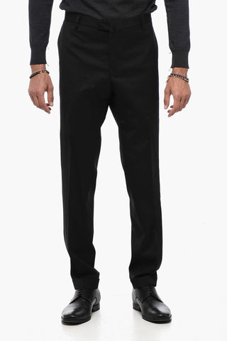 Cuffed Hem Virgin Wool Blend Pants