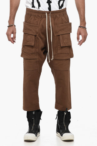 DRKSHDW Cropped Fit Cotton Cargo Sweatpants