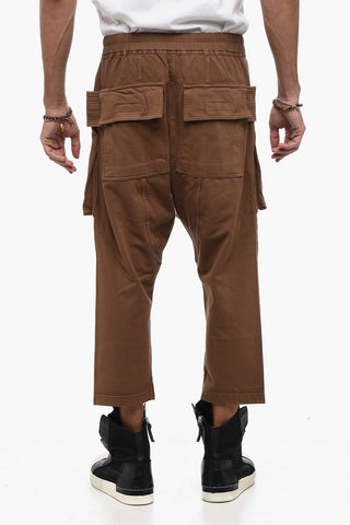 DRKSHDW Cropped Fit Cotton Cargo Sweatpants