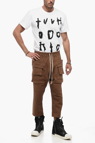 DRKSHDW Cropped Fit Cotton Cargo Sweatpants