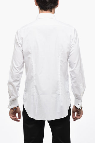 Poplin Cotton Shirt with Spread Collar