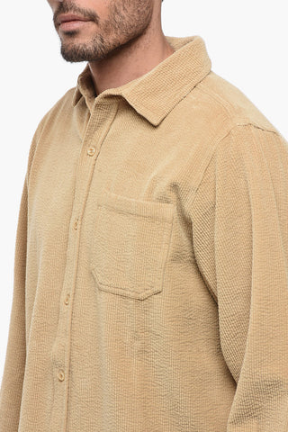 Ribbed Cotton UNISEX Shirt with Breast Pocket