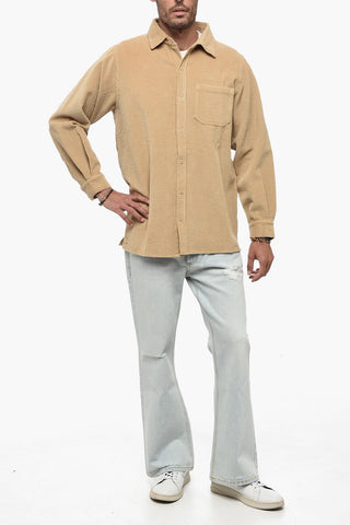 Ribbed Cotton UNISEX Shirt with Breast Pocket