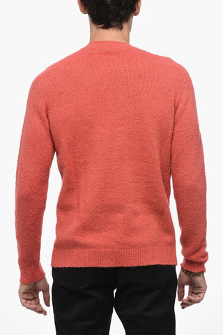 Maglia Girocollo in Misto Cotone Spazzolato