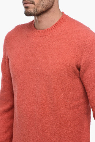 Maglia Girocollo in Misto Cotone Spazzolato