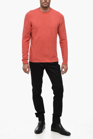 Maglia Girocollo in Misto Cotone Spazzolato