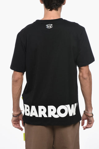 Solid Color Crew-neck UNISEX T-Shirt with Fluo Print