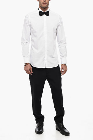 Cotton Poplin PRESTONI Shirt wiith Wing Collar