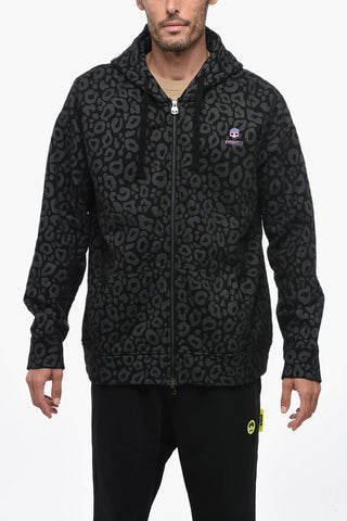 Animal Patterned Fleeced Cotton UNISEX Sweatshirt with Hood
