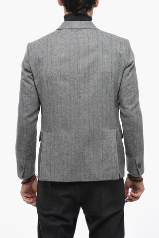 Giacca Doppiopetto Chalk Stripe Due Spacchi Revers a Lancia