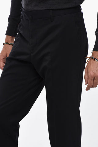 Cuffed Hem Virgin Wool Blend Pants
