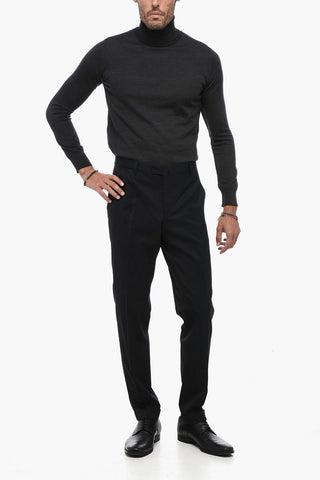 Cuffed Hem Virgin Wool Blend Pants