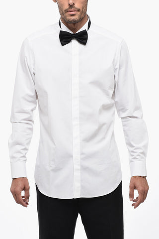Cotton Poplin PRESTONI Shirt wiith Wing Collar