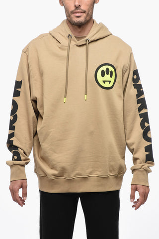Solid Color Hoodie With Print