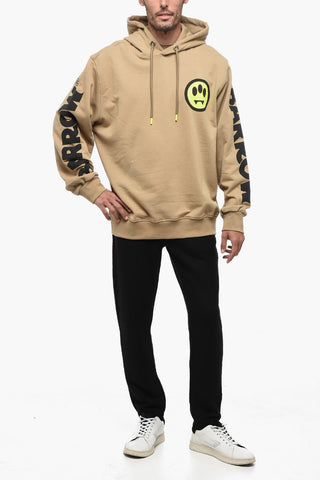 Solid Color Hoodie With Print