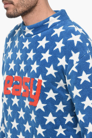 Terry-Cotton Crewneck UNISEX with All-Over Stars