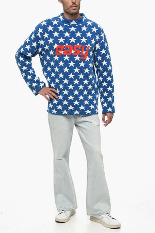 Terry-Cotton Crewneck UNISEX with All-Over Stars