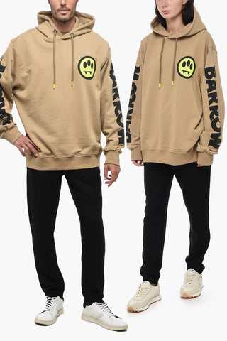 Solid Color Hoodie With Print