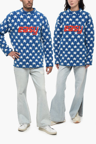 Terry-Cotton Crewneck UNISEX with All-Over Stars