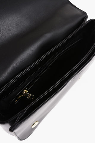 LOVE Quilted Faux Leather Shoulder Bag with Golden Logo