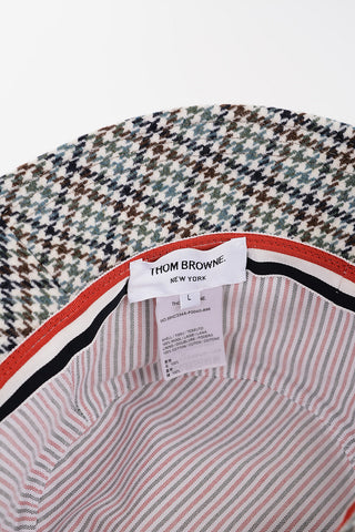 Wool Houndstooth Bucket Hat