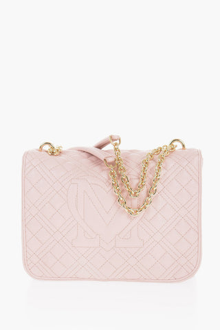 LOVE Quilted Shoulder Bag with Golden Details