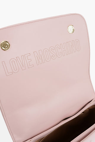 LOVE Quilted Shoulder Bag with Golden Details