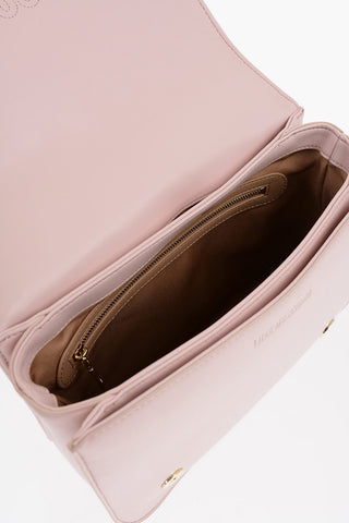LOVE Quilted Shoulder Bag with Golden Details