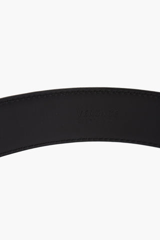 Leather Belt with Gold-Effect Buckle 40mm